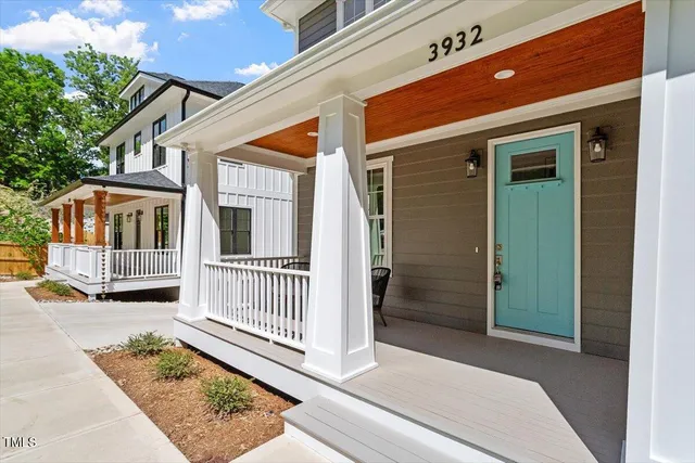 a view of a house with a porch