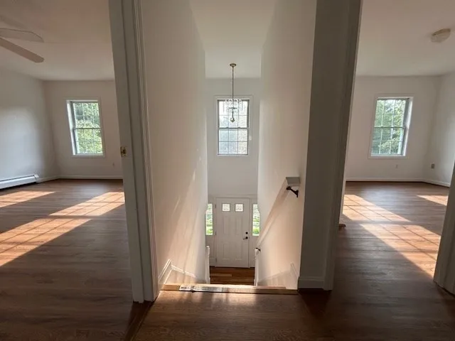 a view of an entryway of a house
