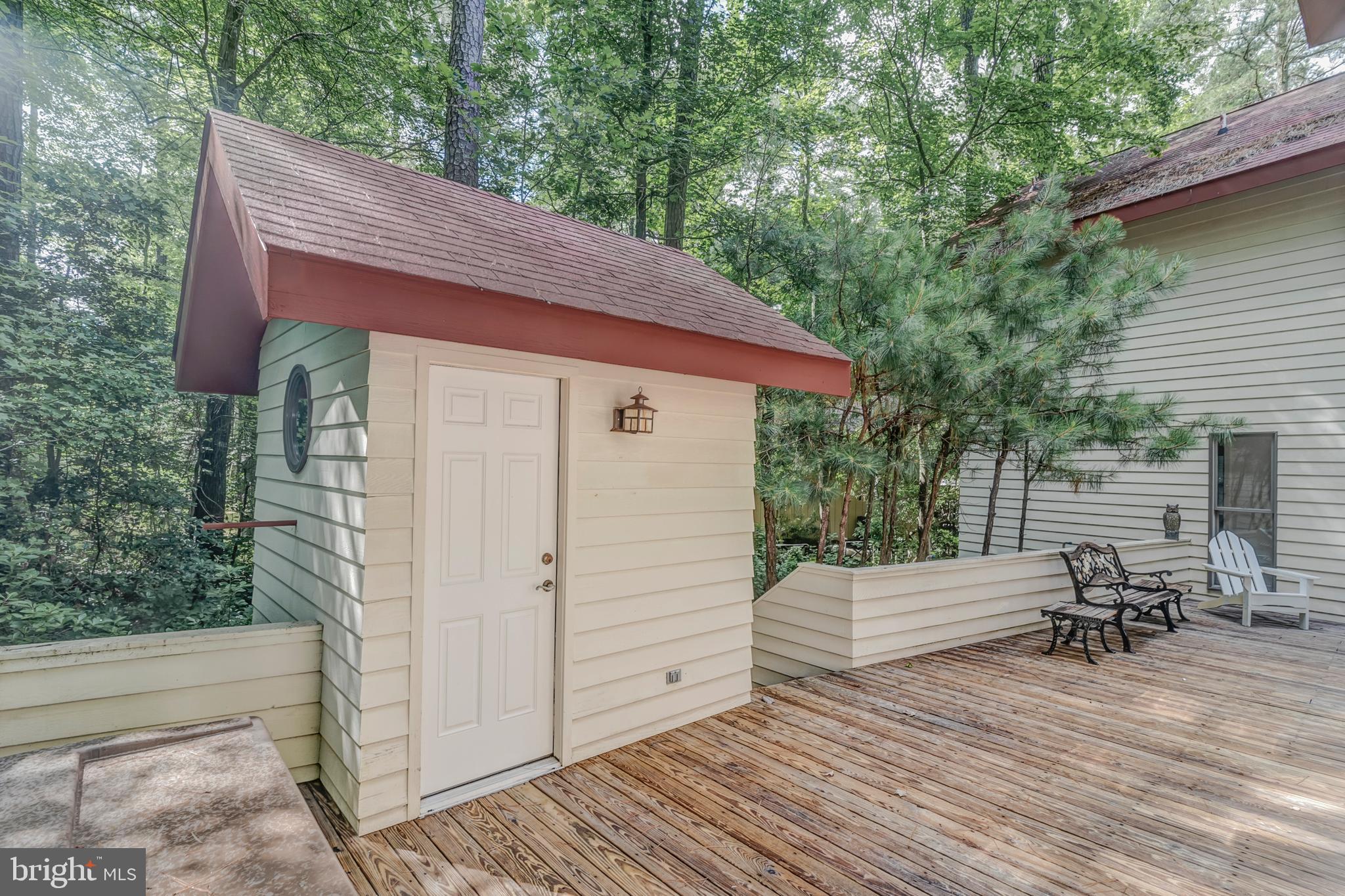 83 Battersea Road Ocean Pines, MD 21811 - Photo 53 of 55 Large storage shed for golf clubs and bikes