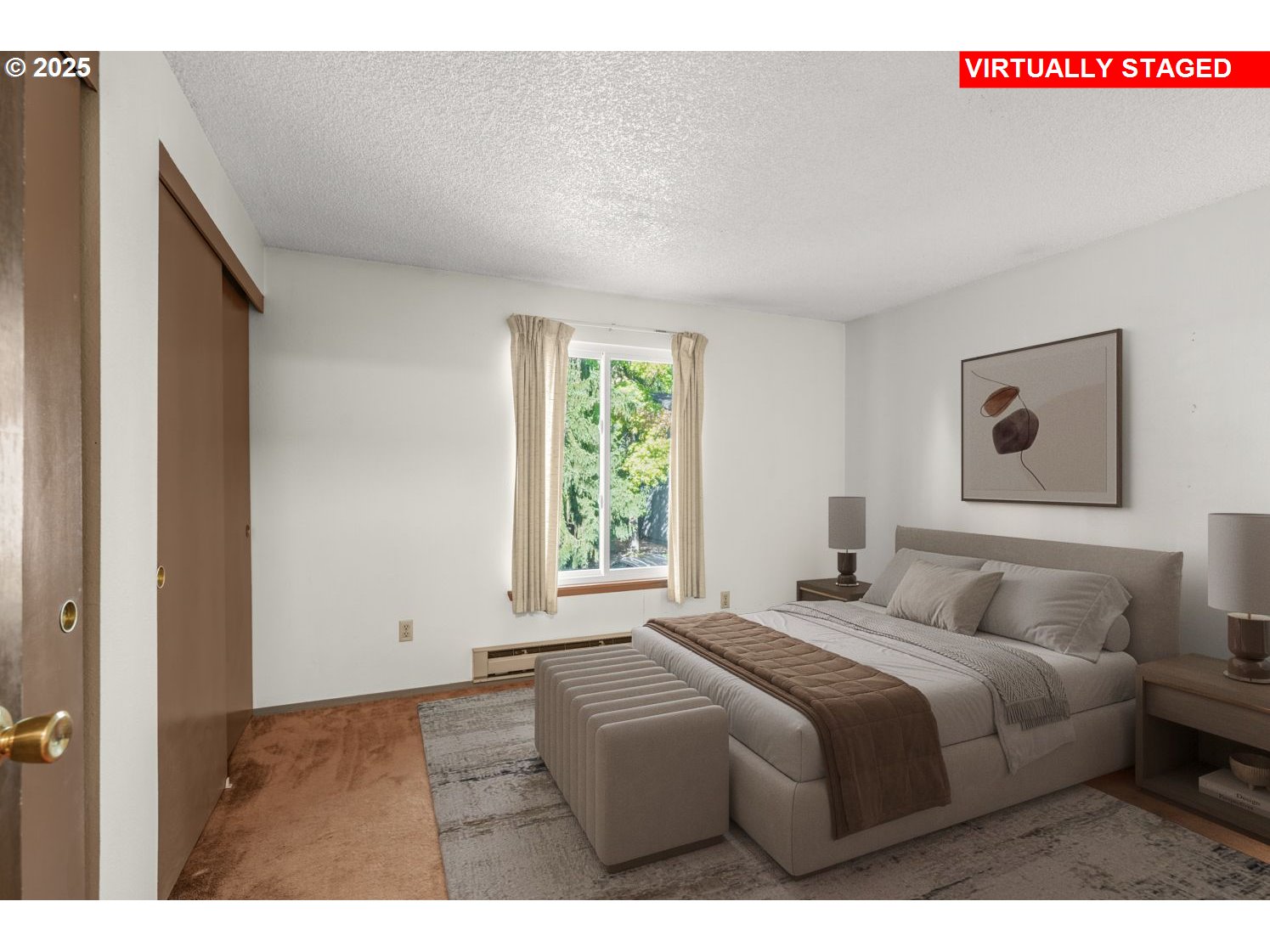 650 Southwest Meadow Drive, Unit 218 Beaverton, OR 97006 - Photo 16 of 25 a bedroom with a bed and a window