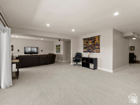 514 North Olympic Way Midway, UT 84049 - Photo 25 of 30 Spacious carpeted room featuring recessed lighting, light-toned walls, and white trim