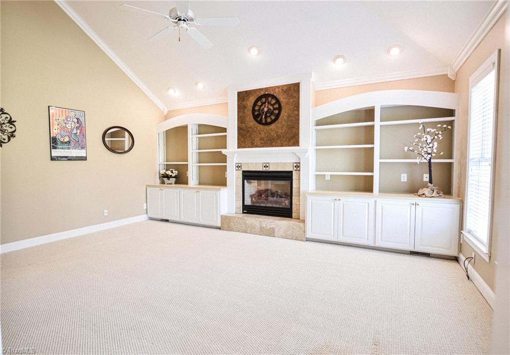 2029 Rossmore Road Clemmons, NC 27012 - Photo 7 of 30 Large Family room with FP and built-ins