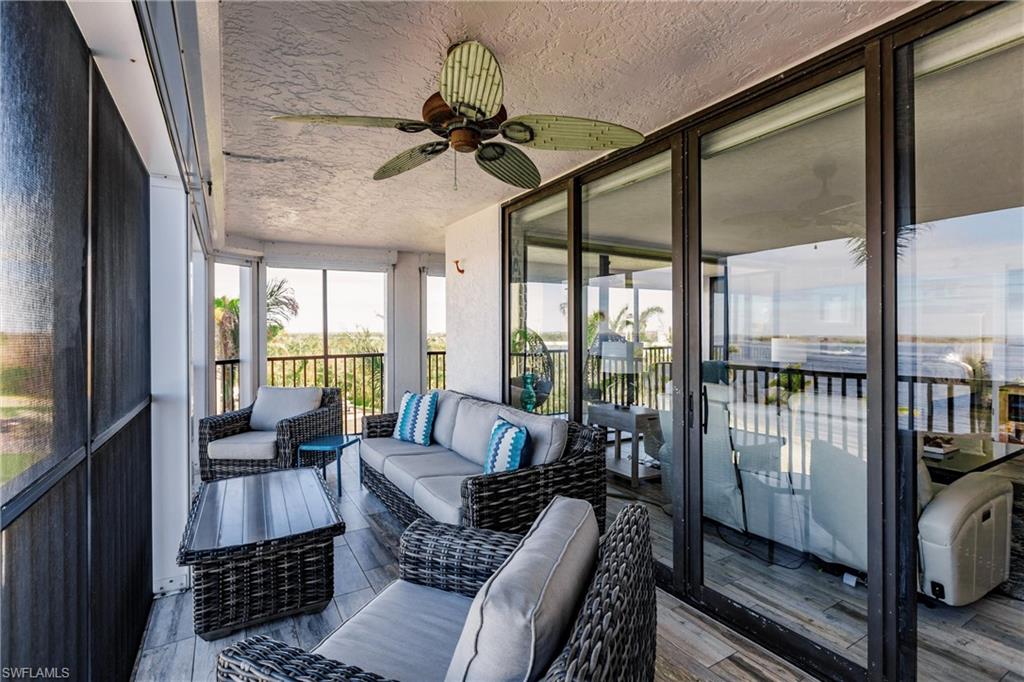 17170 Harbour Point Drive, Unit 437 Fort Myers, FL 33908 - Photo 31 of 41 Sunroom / solarium featuring ceiling fan