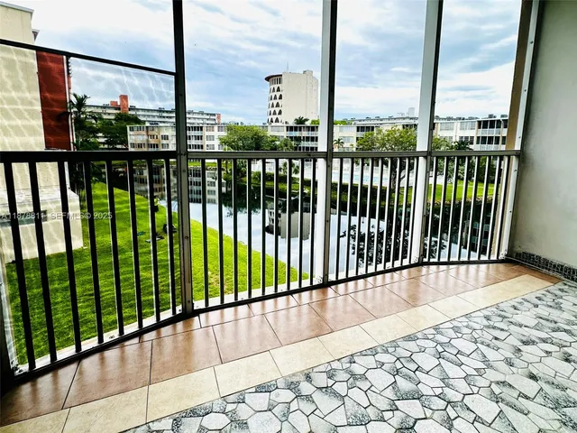 a view of city from a balcony