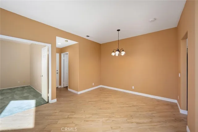 a view of a room with an empty space