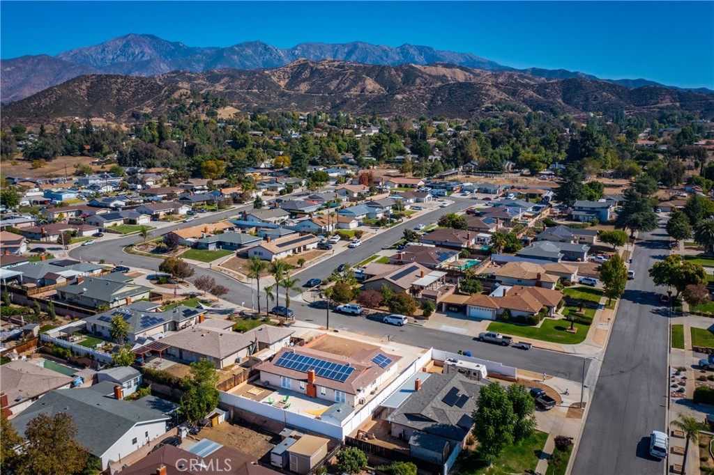 12780 Blossom Avenue Yucaipa, CA 92399 - Photo 31 of 31 an aerial view of residential houses and outdoor space