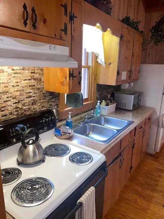 496 Beaver Dam Road Dahlonega, GA 30533 - Photo 12 of 28 a kitchen with sink and view of living room