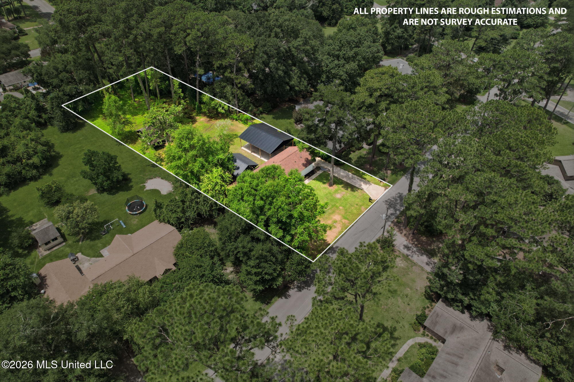 1602 Church Street Columbia, MS 39429 - Photo 33 of 37 Aerial - Lot Boundary