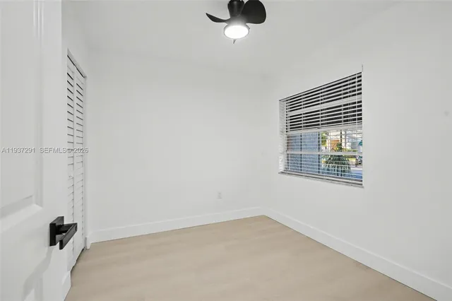 an empty room with a window