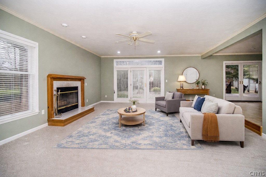 8251 Kirkville Road Manlius, NY 13082 - Photo 18 of 45 woodburning fireplace in family room