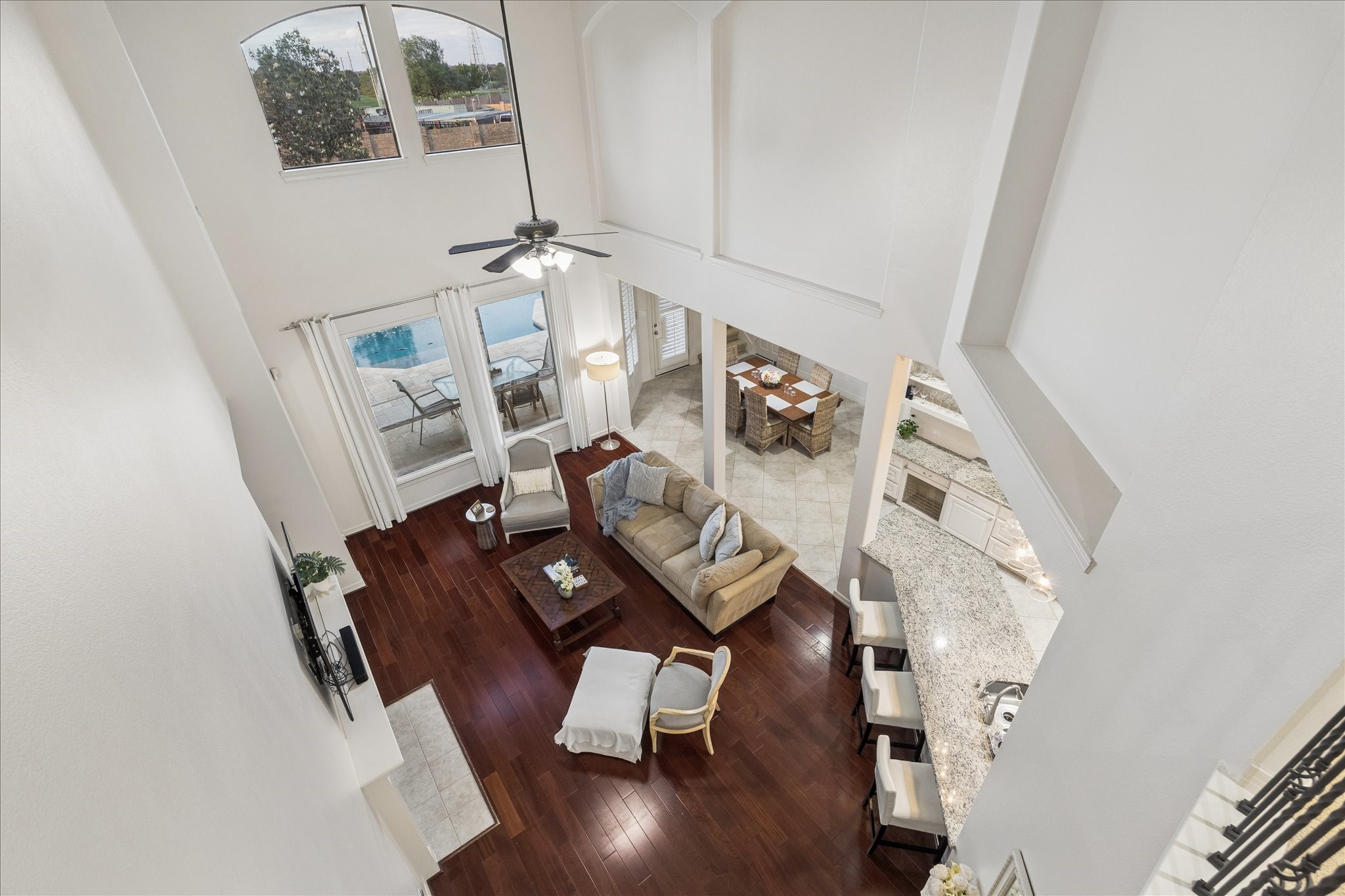 26014 Sebey Ridge Lane Katy, TX 77494 - Photo 30 of 39 Lovely view from the gallery to the open living spaces.