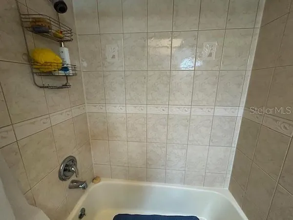 a bathroom with a tub