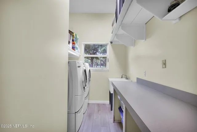 a view of a lake view with a play ground