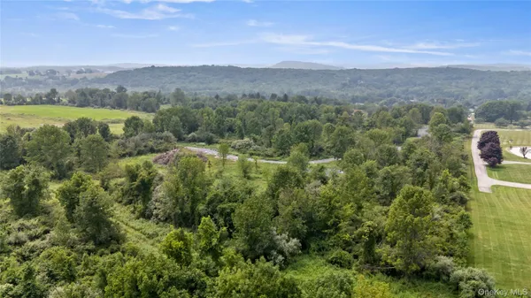a view of an outdoor space with mountain view