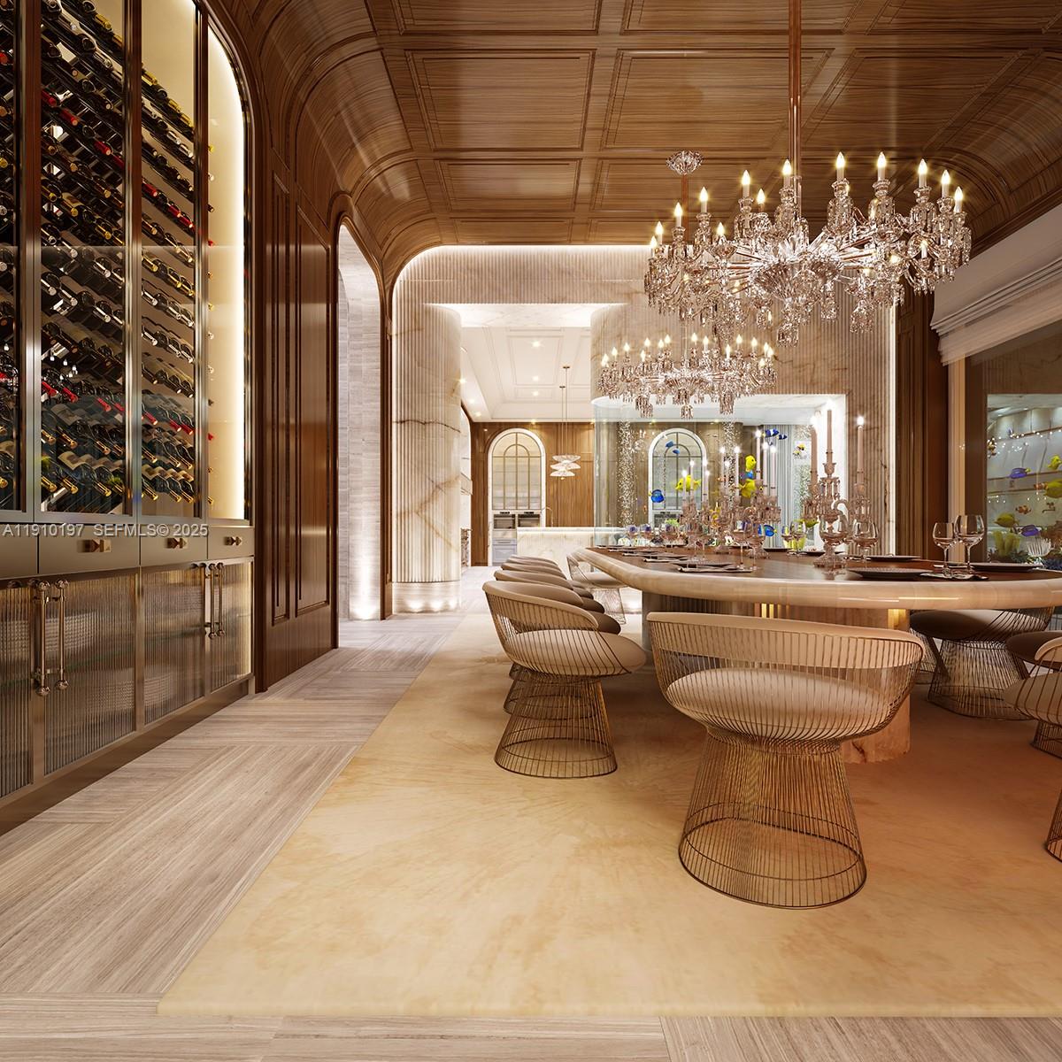 7 Indian Creek Island Road Miami Beach, FL 33154 - Photo 10 of 24 a lobby with furniture and chandelier