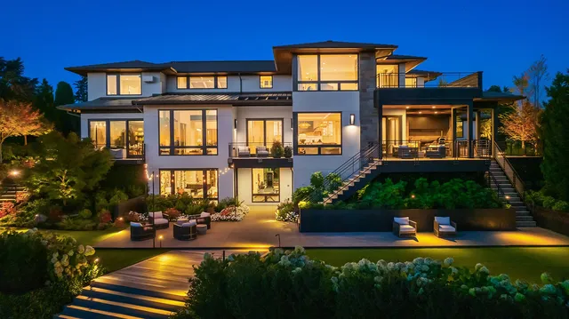 a front view of a house