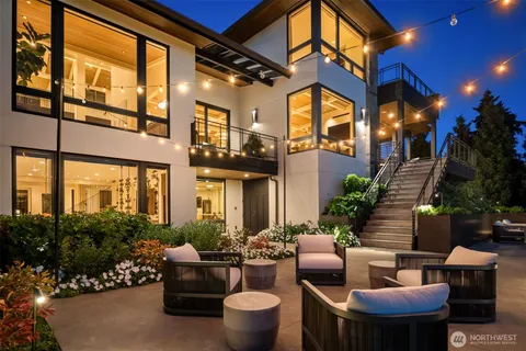 a view of a house with a swimming pool