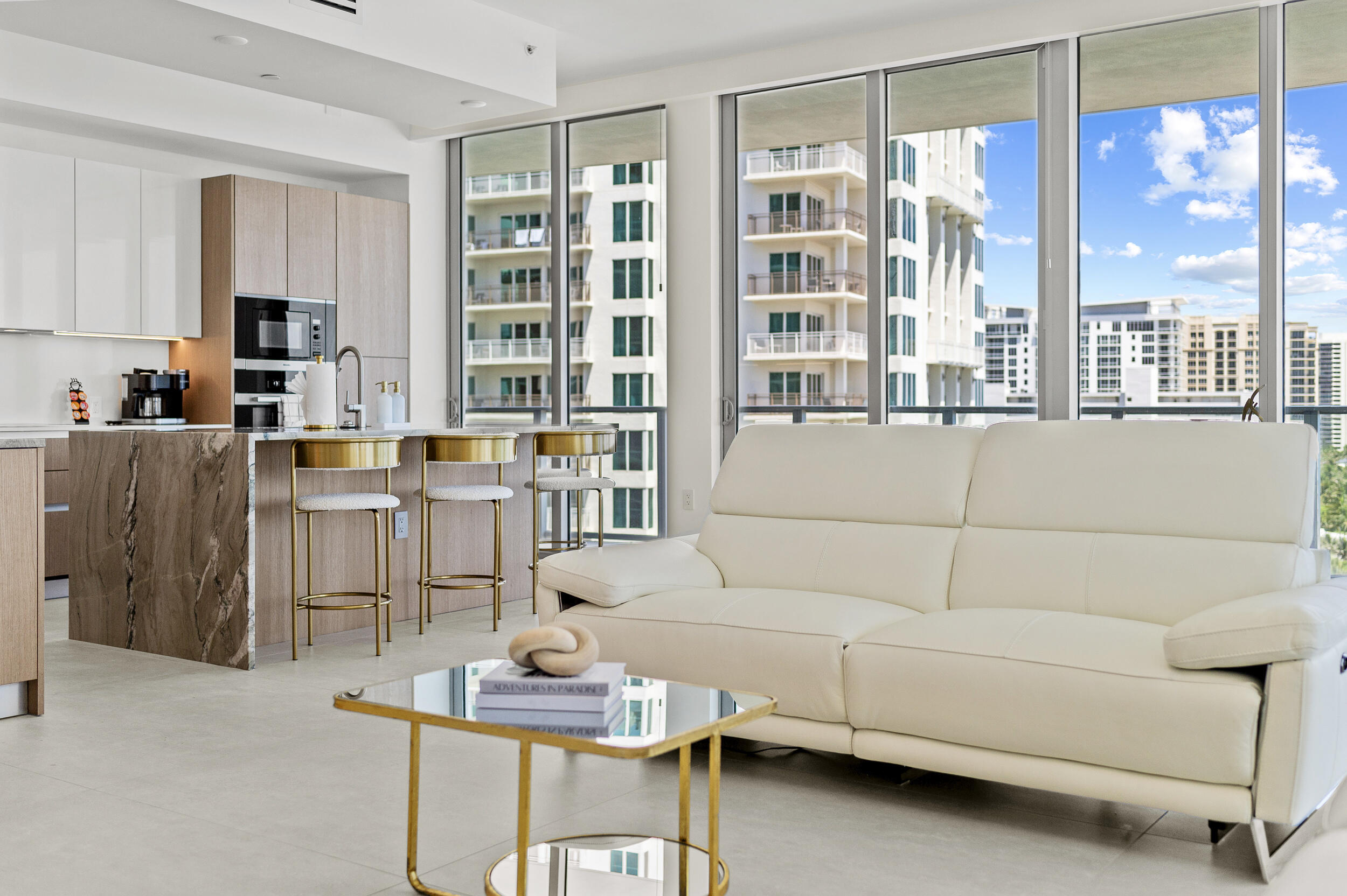 3100 North Ocean Drive, Unit 1103H Riviera Beach, FL 33404 - Photo 5 of 50 a living room with furniture and a large window