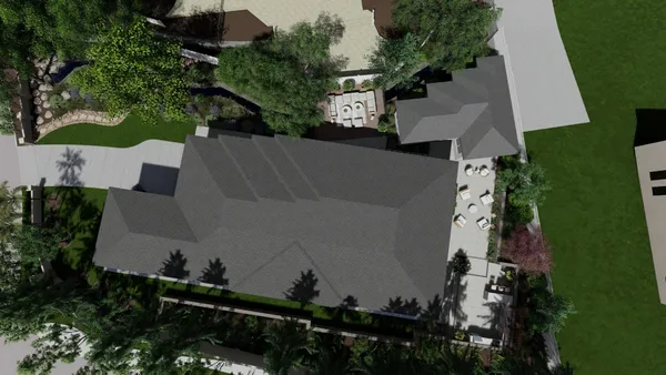 an aerial view of multiple house