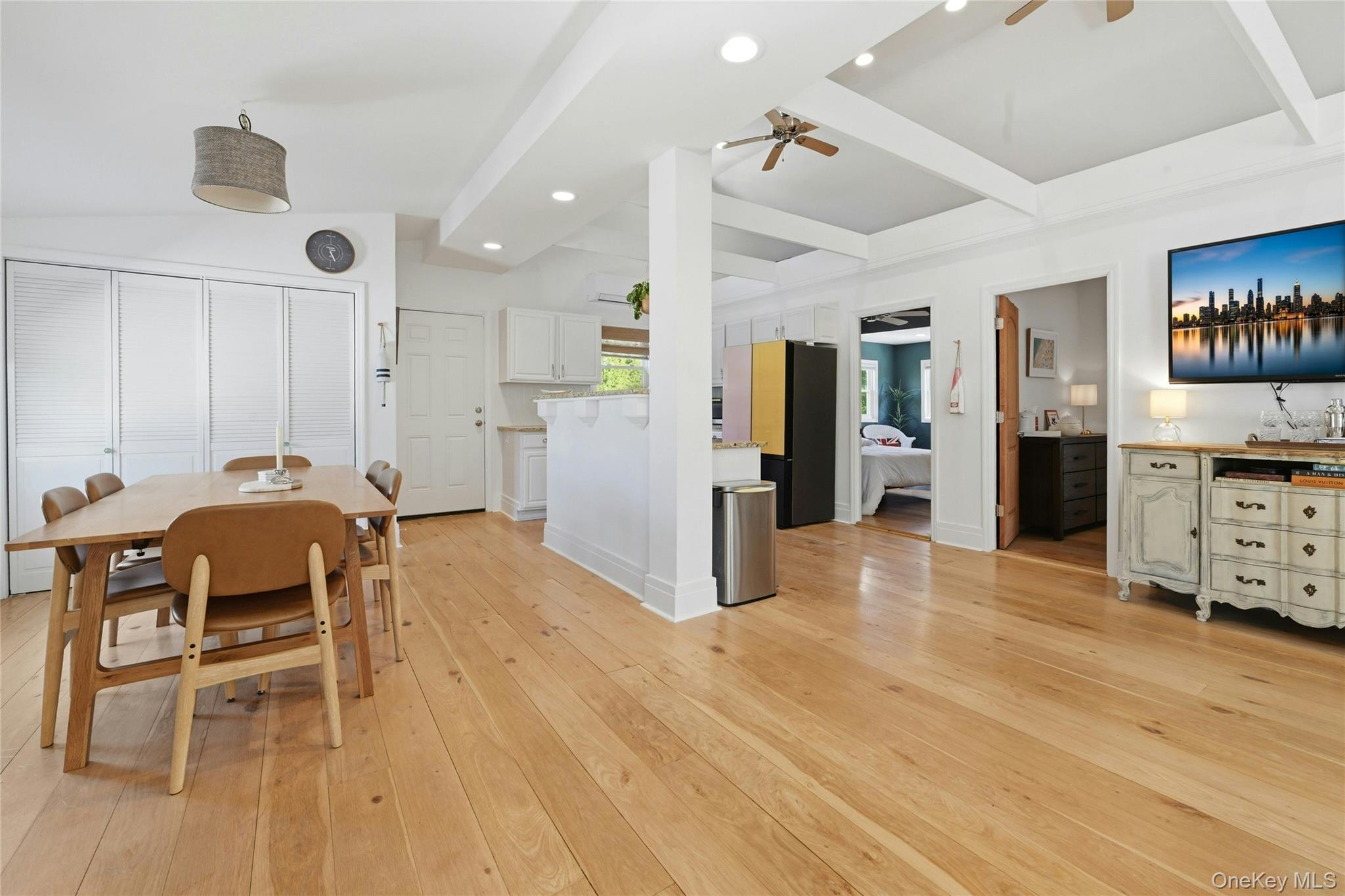 46 Beach Road Laurel, NY 11948 - Photo 5 of 24 a view of kitchen with stainless steel appliances kitchen island granite countertop a refrigerator and a stove top oven