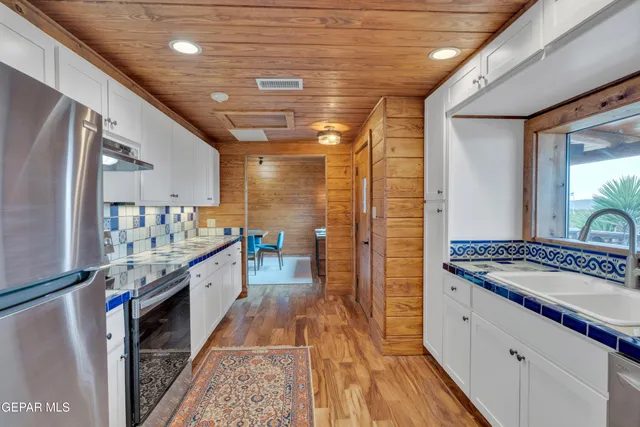 a view of a lake with a mountain in the background