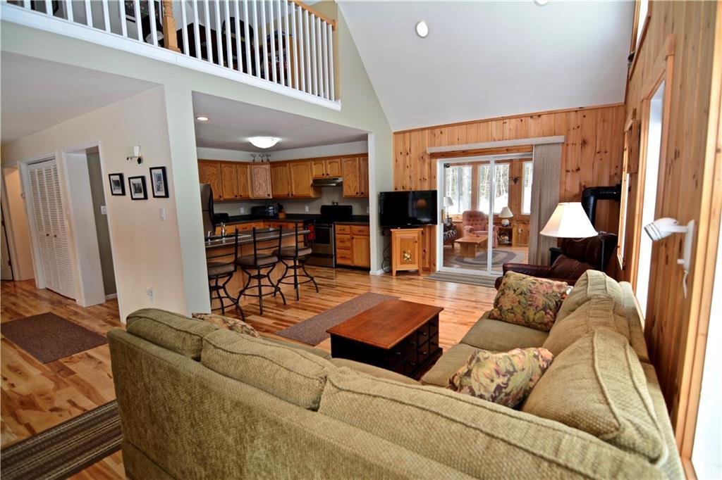 A spacious open living area to...