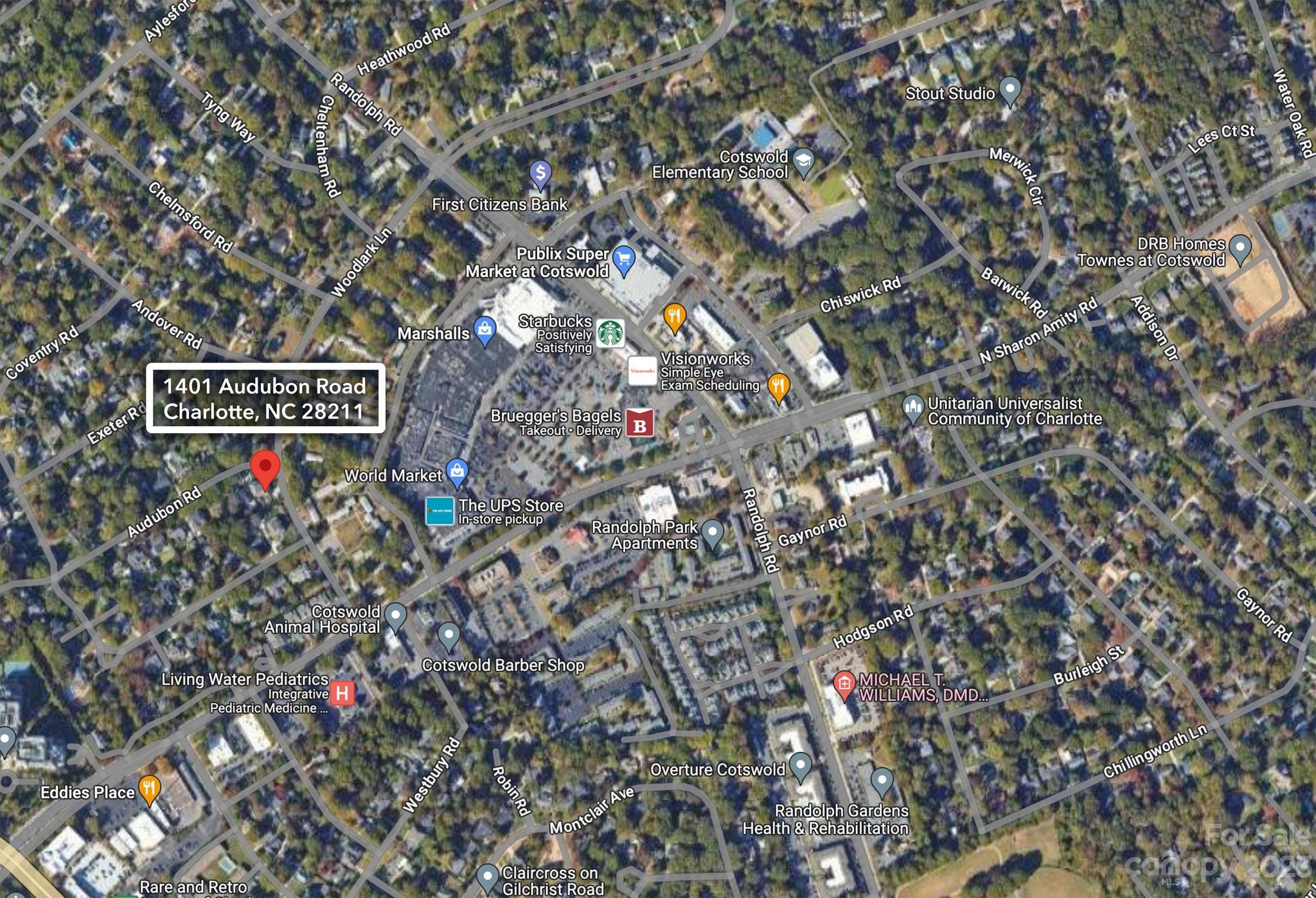 1401 Audubon Road Charlotte, NC 28211 - Photo 39 of 39 a sign that is sitting in a tree