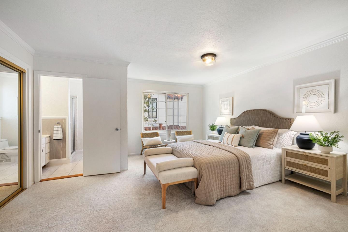 1030 Morrell Avenue Burlingame, CA 94010 - Photo 23 of 37 a bedroom with a bed and a lamp