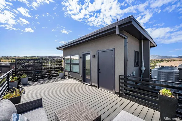 a view of outdoor space with seating space