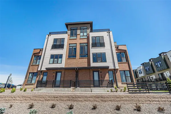 a front view of a building