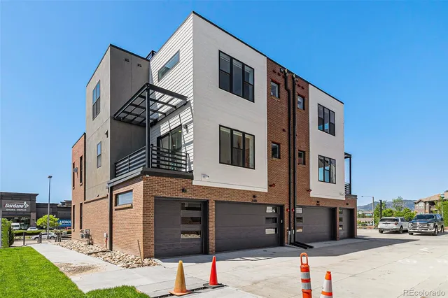 a front view of a building with street