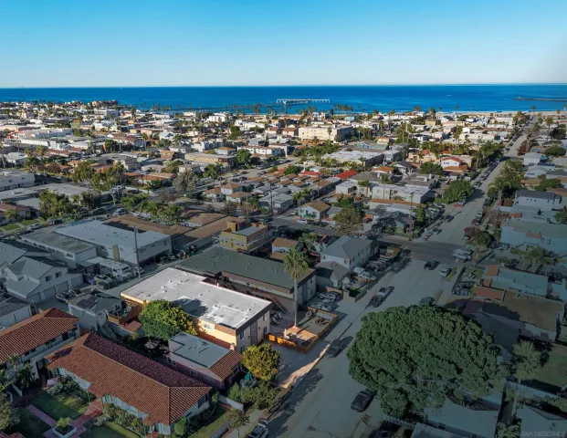 an aerial view of a city