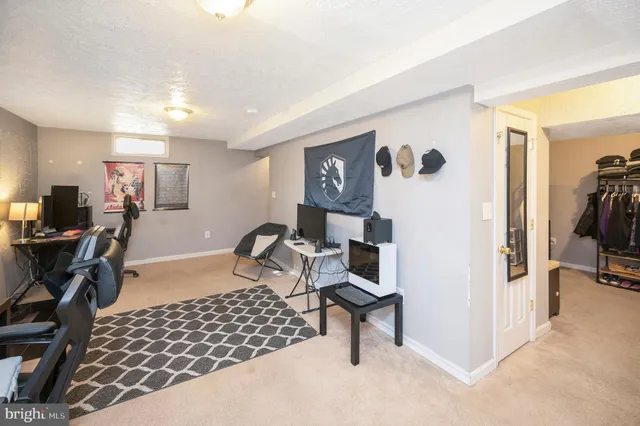 a bed room with a bed and a walk in closet