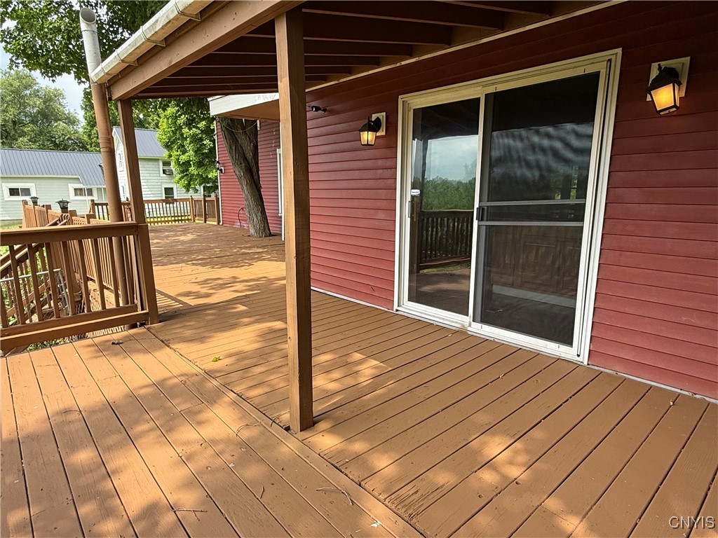 18068 Allen Road Brownville, NY 13601 - Photo 25 of 33 back deck from kitchen sliding doors