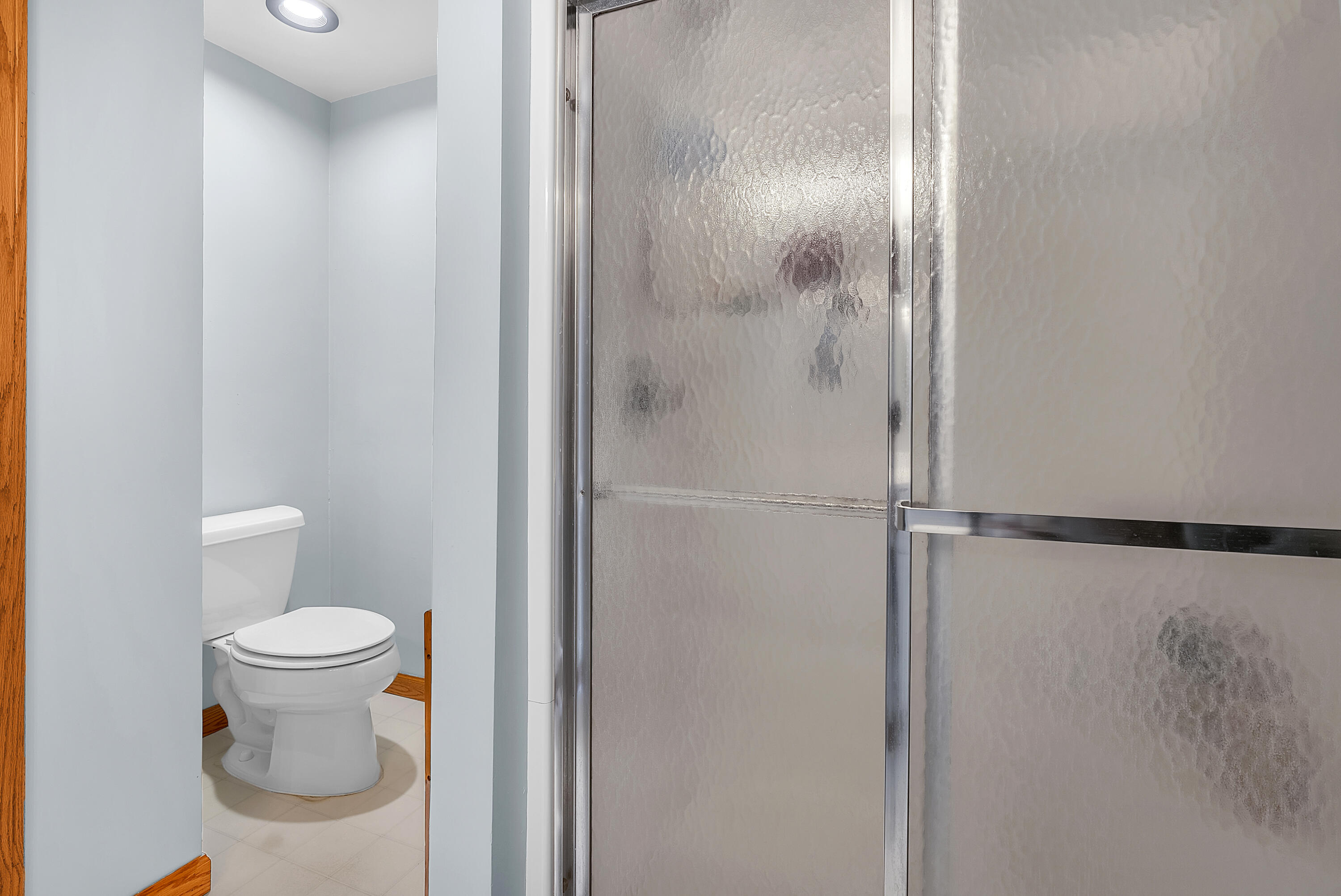 115 West Monroe Street Goodland, IN 47948 - Photo 28 of 36 a bathroom with a toilet and a shower