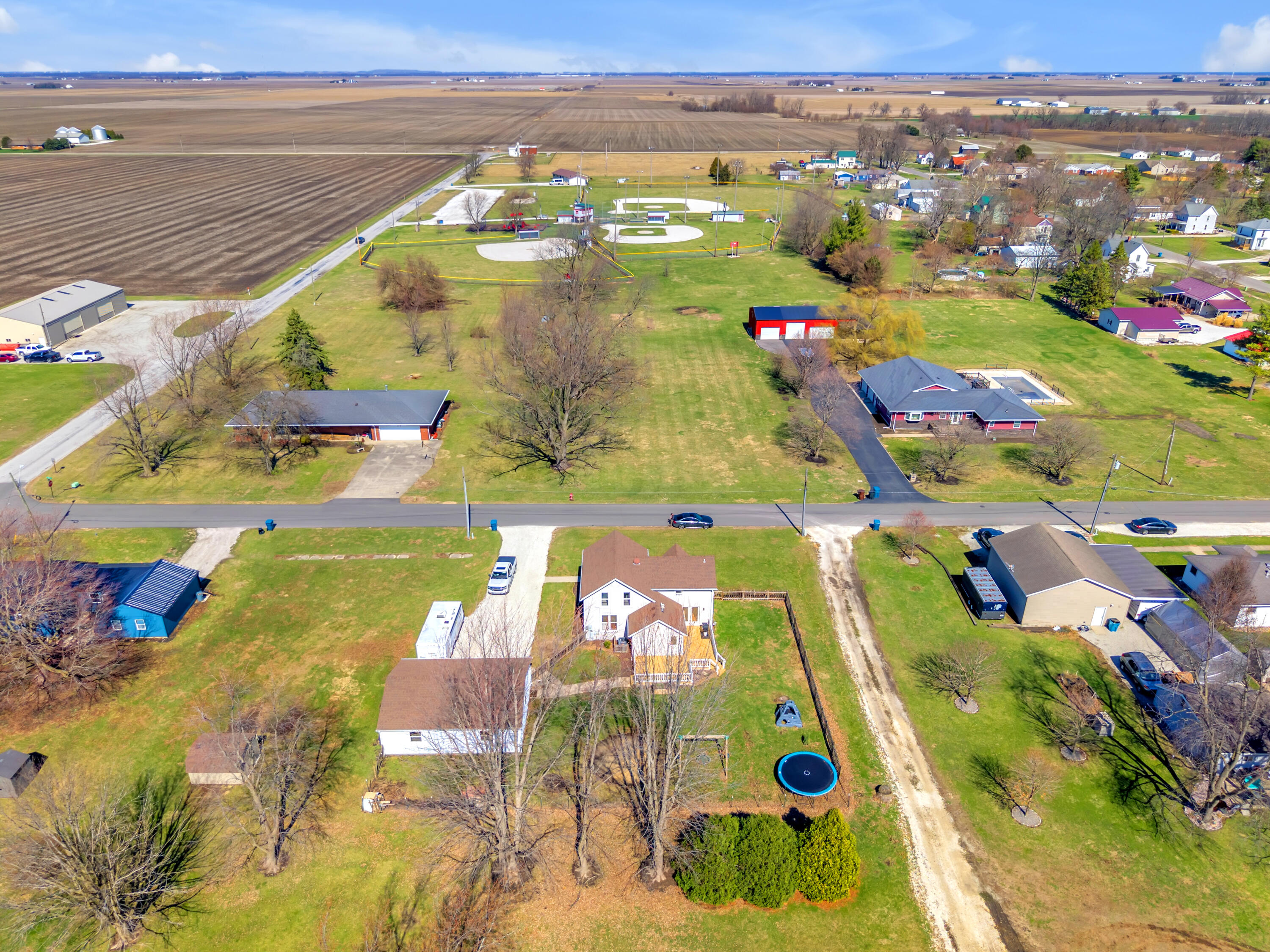 115 West Monroe Street Goodland, IN 47948 - Photo 7 of 36 an aerial view of swimming pool