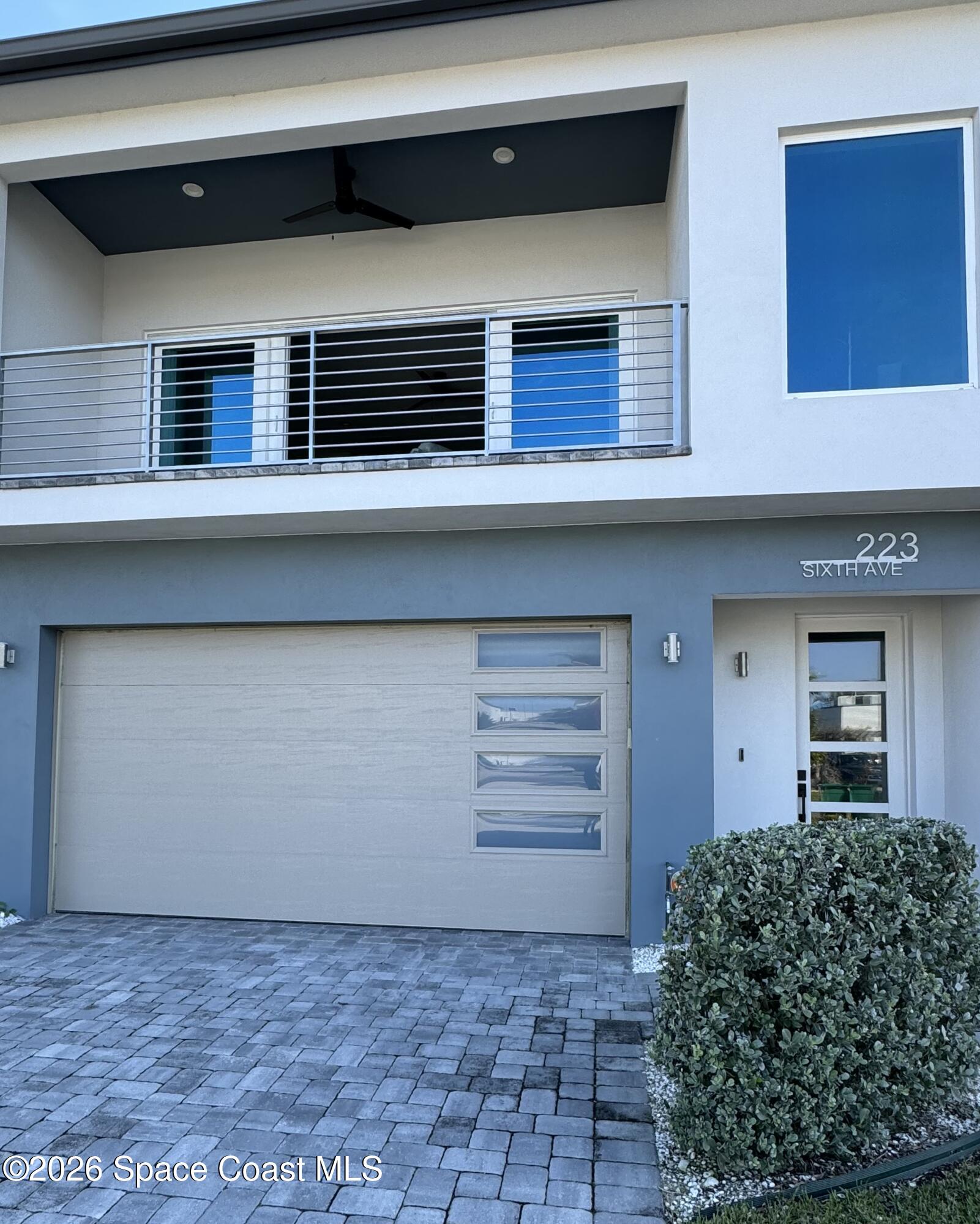 a front view of a house