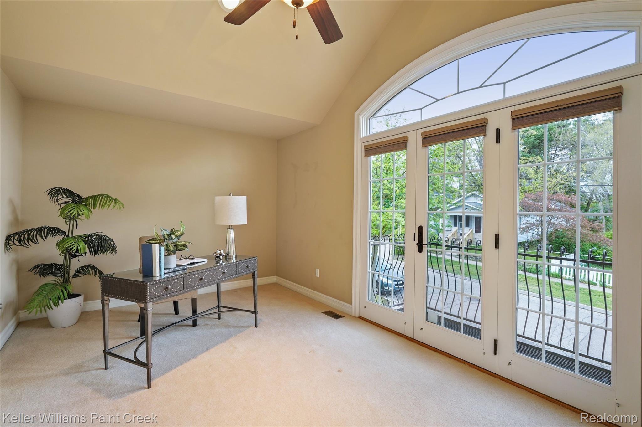 309 West 2nd Street Rochester, MI 48307 - Photo 12 of 19 Fourth bedroom currently flexes as a home office and features a private juliet balcony.