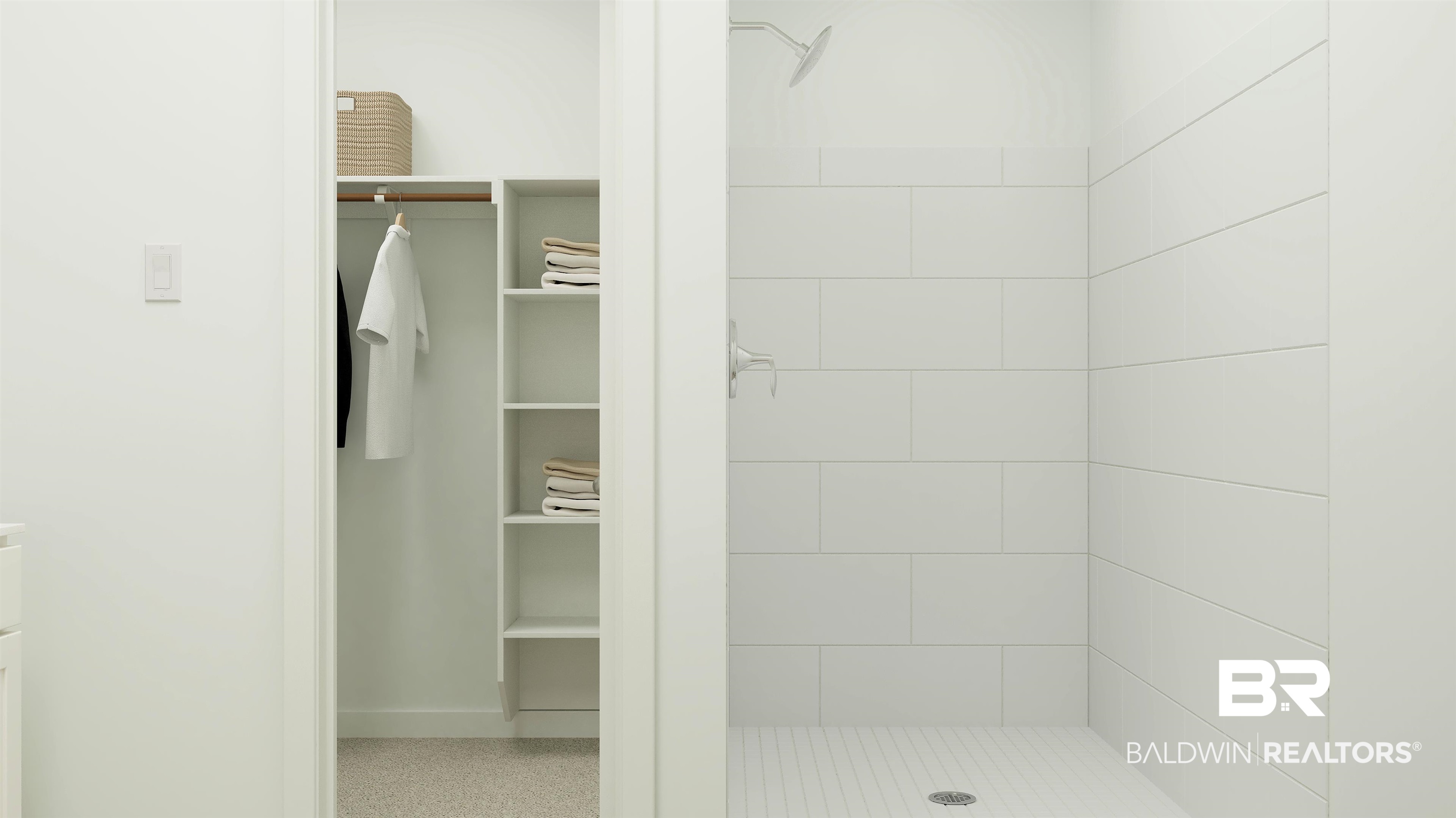 19250 Maple Crst Loop Foley, AL 36535 - Photo 18 of 19 Bathroom featuring a shower stall and a spacious closet