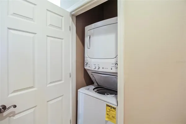 a close view of washer and dryer