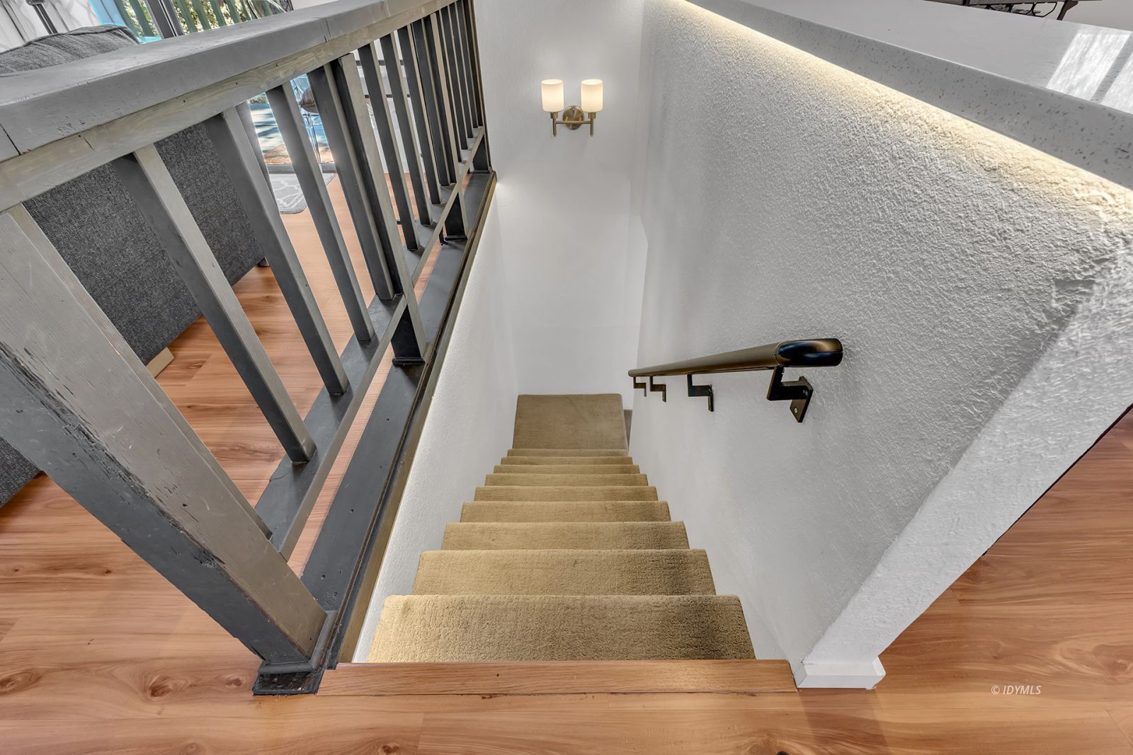25595 Glen Road Idyllwild, CA 92549 - Photo 33 of 51 a view of staircase with railing and white walls