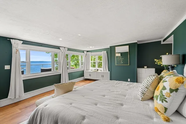 a garden view with a seating space and a garden