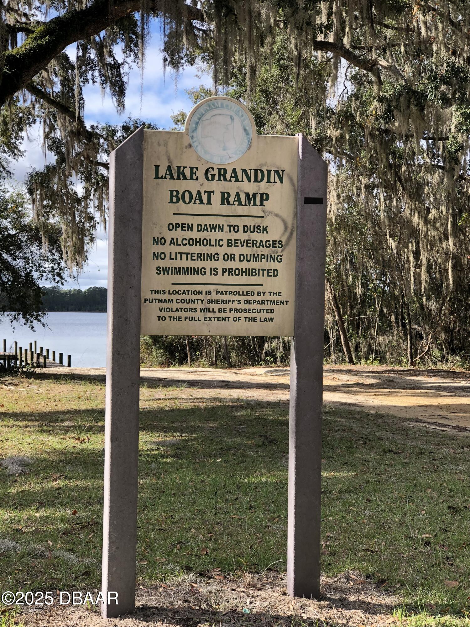 431 Brett Avenue Interlachen, FL 32148 - Photo 14 of 18 Lake Grandin Boat Ramp Sign