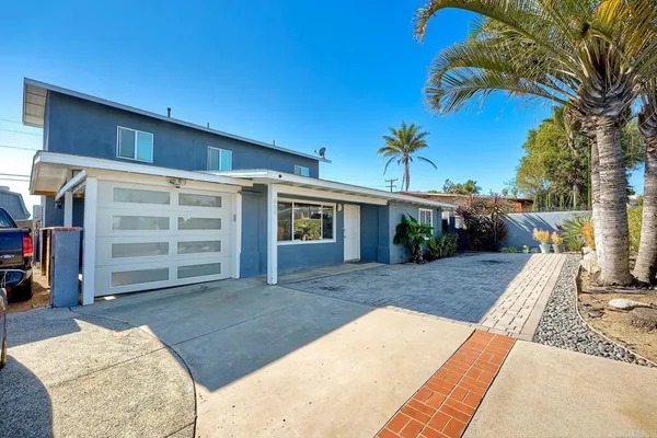 a view of a house with a patio