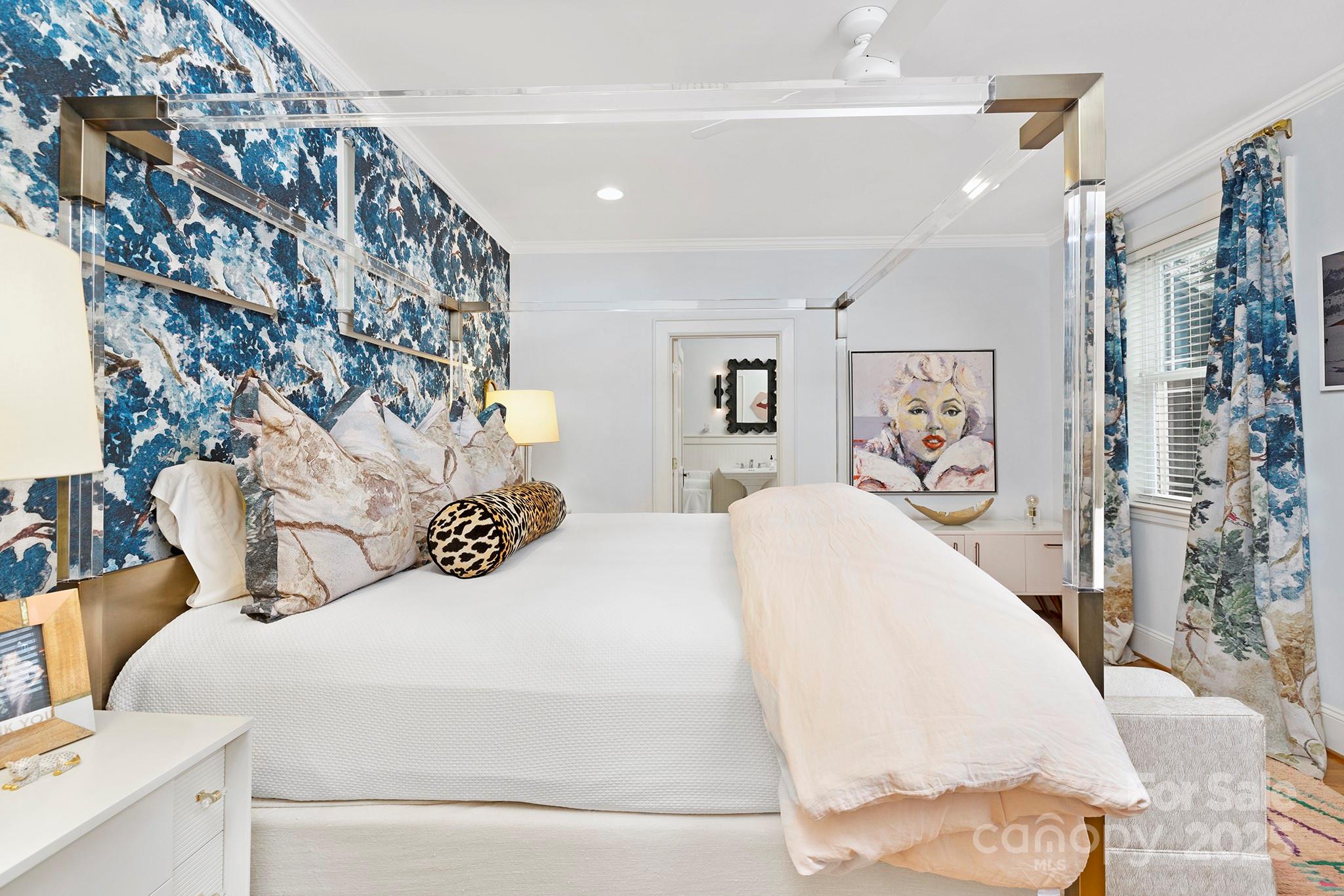 2000 Winter Street Charlotte, NC 28205 - Photo 16 of 40 a bedroom with a large bed and a white walls