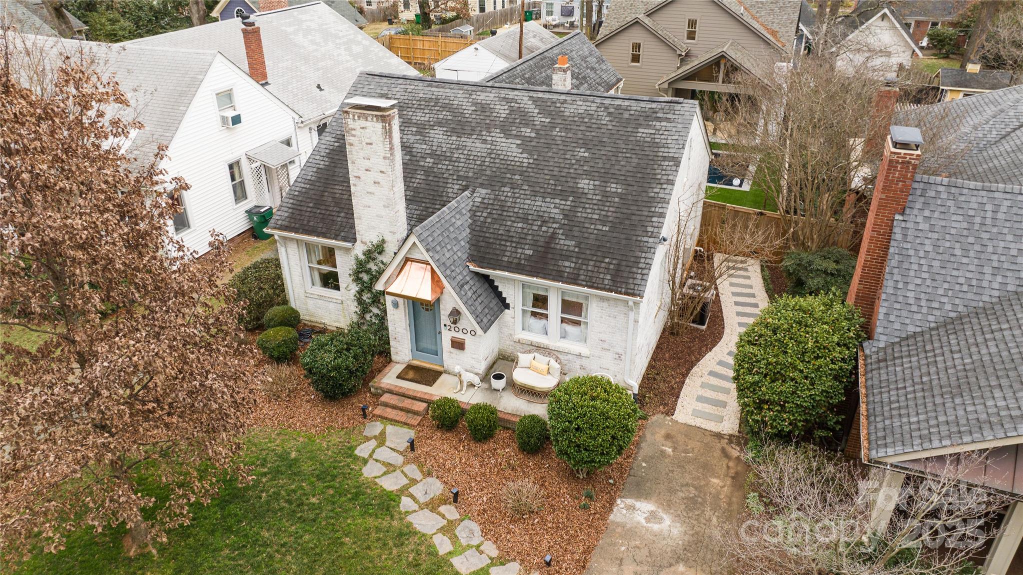 2000 Winter Street Charlotte, NC 28205 - Photo 37 of 40 an aerial view of a house with a yard