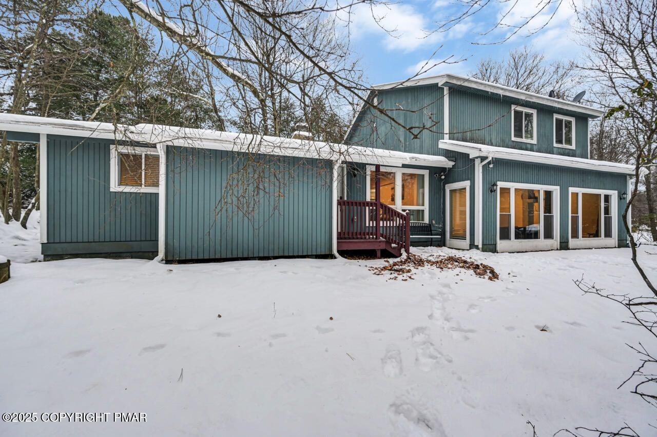 12 Hickory Road Lake Harmony, PA 18624 - Photo 72 of 86 a front view of a house with yard and seating area