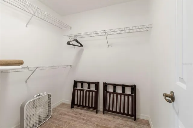 a view of a walk in closet