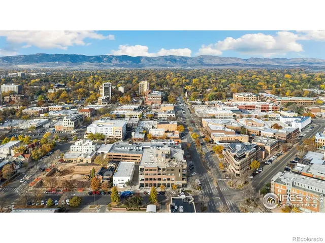 an aerial view of a city
