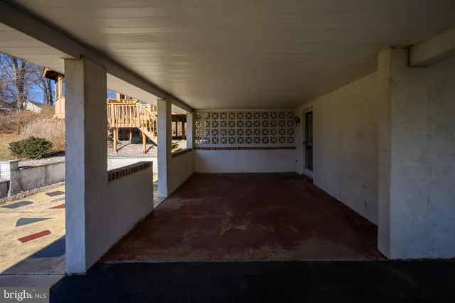 a view of a hallway with window